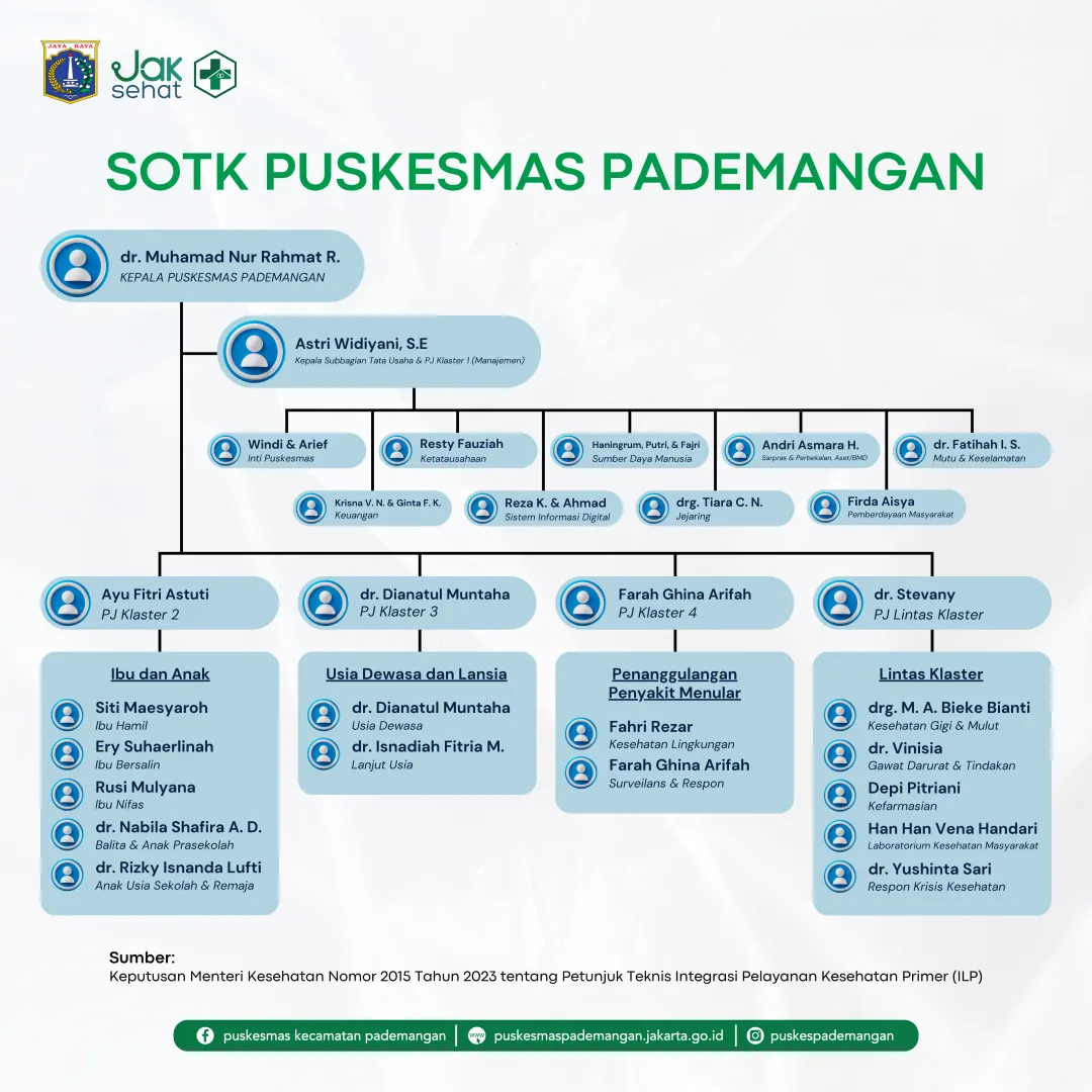 Struktur Organisasi Puskesmas Pademangan
